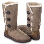 UGG Bailey Button Triplet Bomber Chocolate